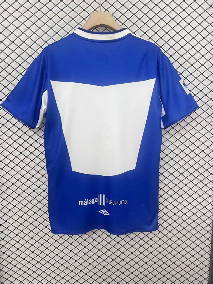 with LFP Patch Retro Jersey 1998-1999 Malaga Home Soccer Jersey Vintage Football Shirt