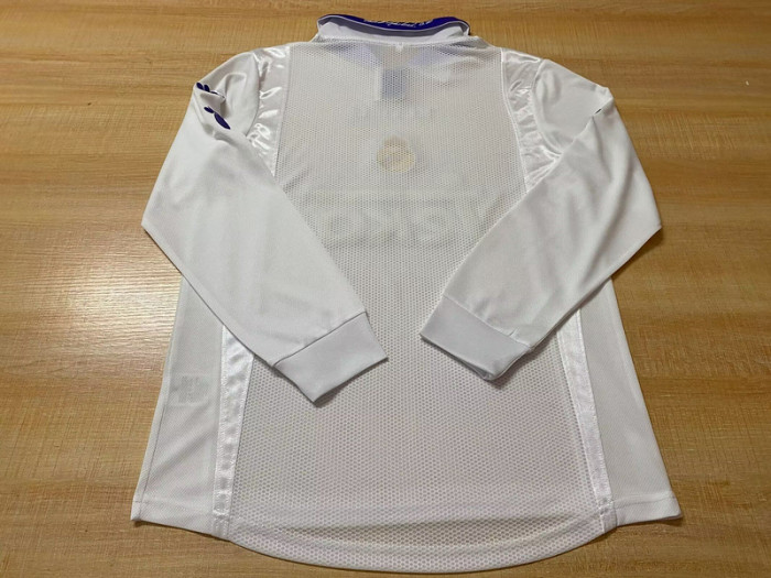 Long Sleeve Retro Jersey 1997-1998 Real Madrid Home Soccer Jersey Vintage Football Shirt