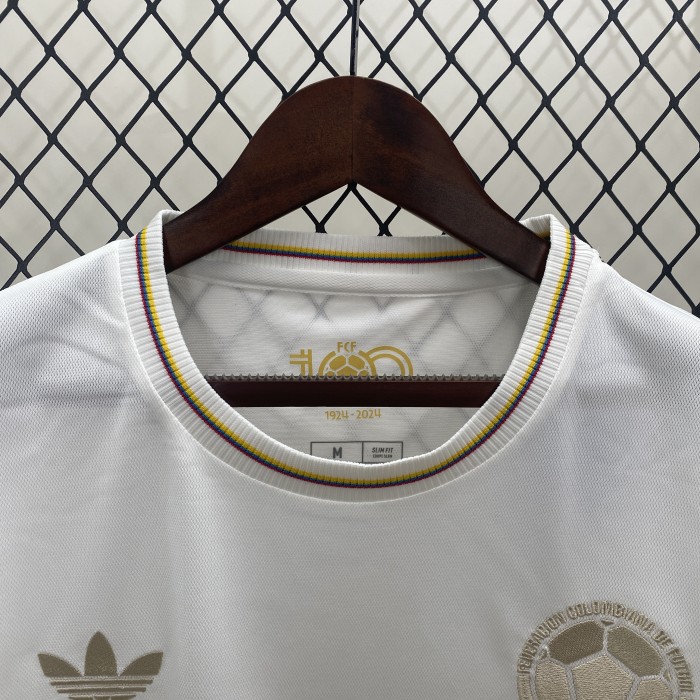 Fan Version Colombia 2024 Centenary Edition Soccer Jersey 100th Anniversary Camisetas de Futbol
