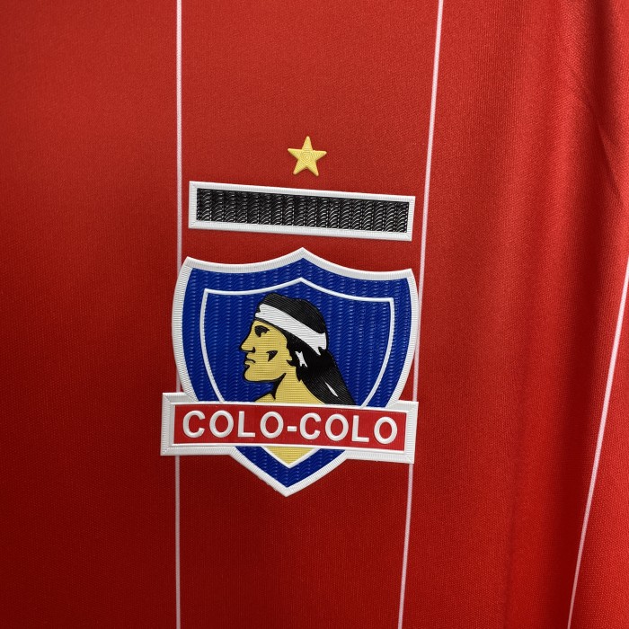 Fan Version 2024-2025 Colo-Colo Third Away Red Soccer Jersey Football Shirt