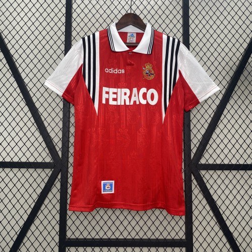 Retro Jersey 1997-1998 Deportivo La Coruna Away Red Soccer Jersey Vintage Football Shirt