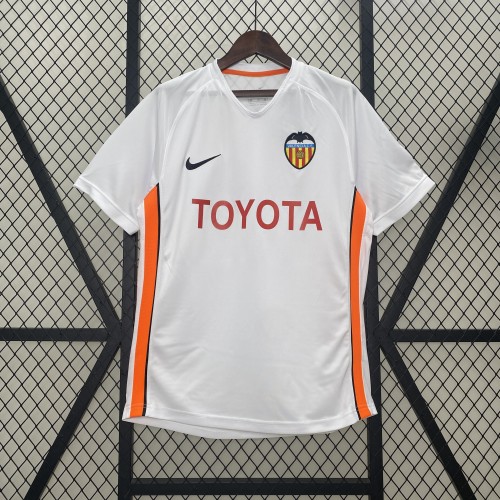 Retro Jersey 2006-2007 Valencia Home Soccer Jersey Vintage Football Shirt