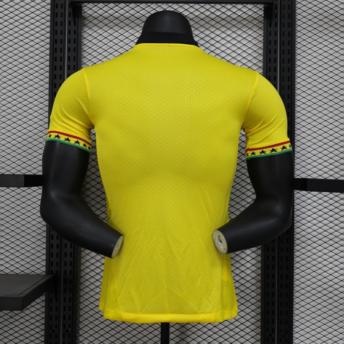 Player Version 2025 Ghana Away Yellow Soccer Jersey Football Shirt