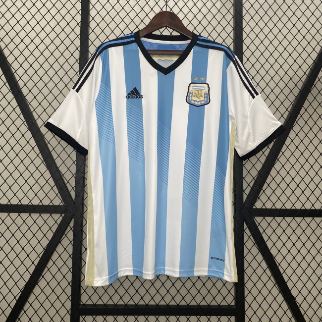 Retro Jersey 2014 Argentina Home Soccer Jersey Vintage Football Shirt