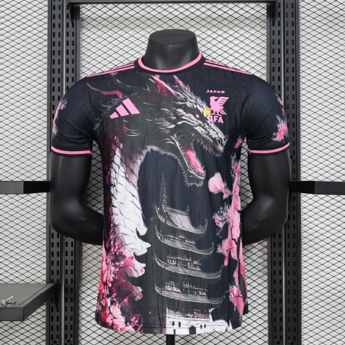 Player Version Japan 2024 Black/Pink Soccer Jersey Football Shirt