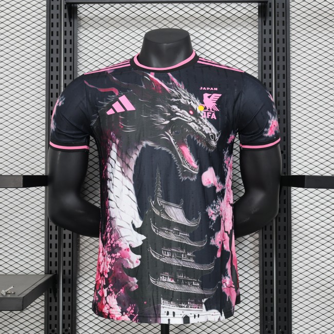 Player Version Japan 2024 Black/Pink Soccer Jersey Football Shirt
