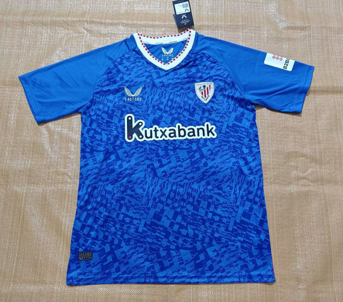 Fan Version 2024-2025 Athletic Bilbao Away Blue Soccer Jersey Football Shirt