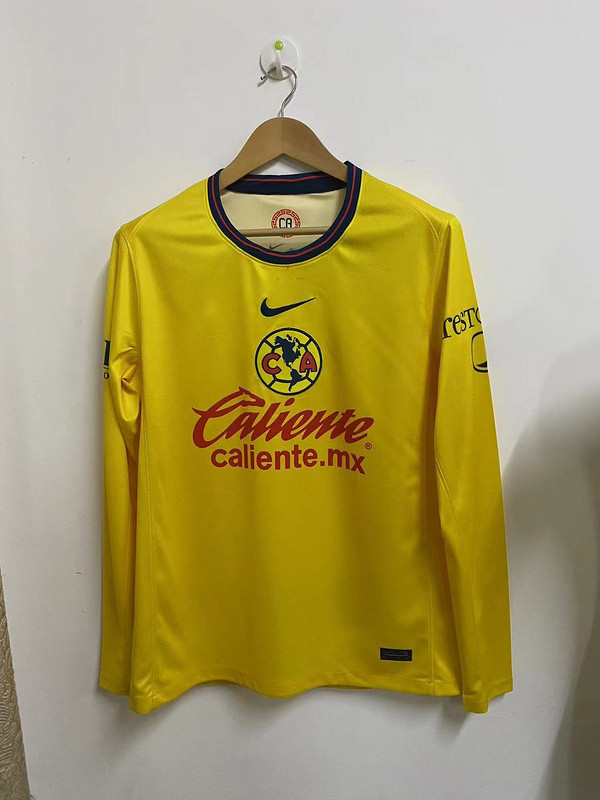 Long Sleeve 2024-2025 Club America Aguilas Home Soccer Jersey Football Shirt