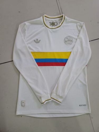 Long Sleeve Colombia 2024 Centenary Edition Soccer Jersey 100th Anniversary Camisetas de Futbol