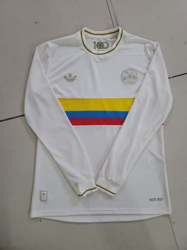Long Sleeve Colombia 2024 Centenary Edition Soccer Jersey 100th Anniversary Camisetas de Futbol