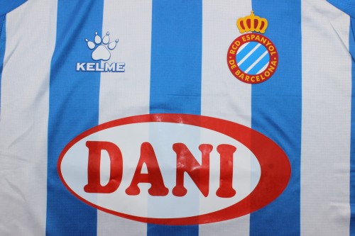 with Sponor Logo Fan Version 2024-2025 Espanyol Home Soccer Jersey Football Shirt