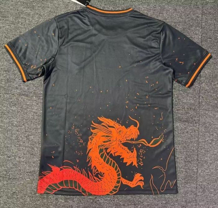 Fan Version Japan 2024 Black/White/Orange Comic Version Soccer Jersey Football Shirt
