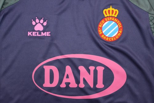 with Sponor Logo+LALIGA Patch Fan Version 2024-2025 Espanyol Away Purple Soccer Jersey Football Shirt