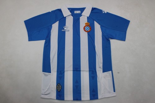 with Sponor Logo+LALLIGA Patch Fan Version 2024-2025 Espanyol DANI JARQUE 21 Home Soccer Jersey Football Shirt