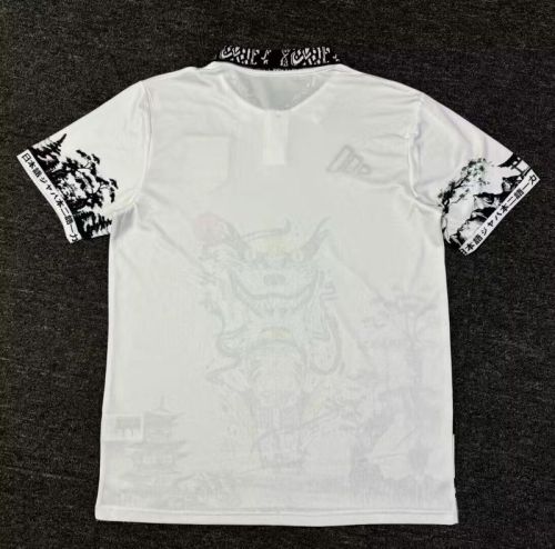 Fan Version Japan 2024 White/Black/Yellow Comic Version Soccer Jersey Football Shirt