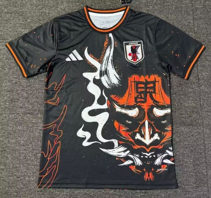 Fan Version Japan 2024 Black/White/Orange Comic Version Soccer Jersey Football Shirt