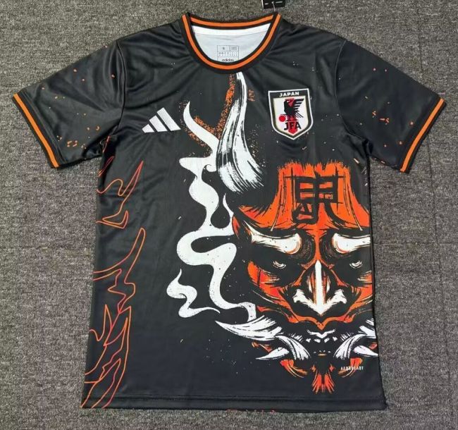 Fan Version Japan 2024 Black/White/Orange Comic Version Soccer Jersey Football Shirt