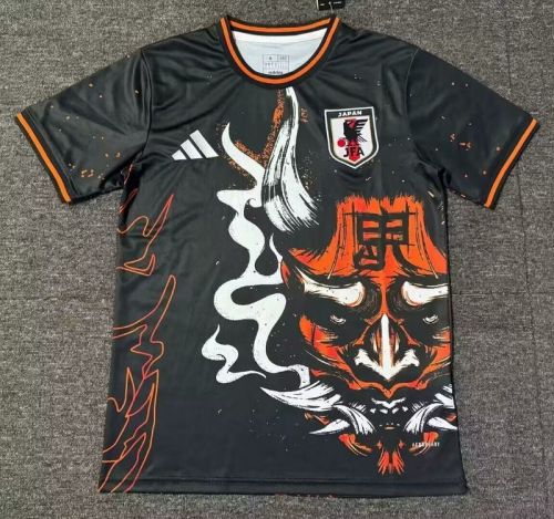Fan Version Japan 2024 Black/Orange Dragon Comic Soccer Jersey Football Shirt