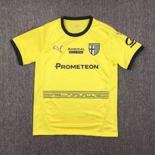 Fan Version 2024-2025 Parma Third Away Yellow Soccer Jersey Football Shirt