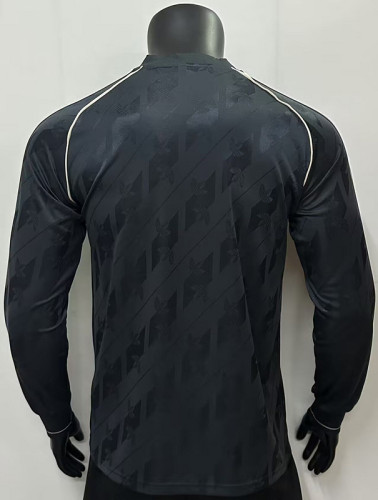 Long Sleeve Retro Model 2024-2025 Real Madrid Black Soccer Jersey Real Football Shirt