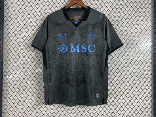 Fan Version 2024-2025 Calcio Napoli Third Away Black Football Shirt Napoles Soccer Jersey