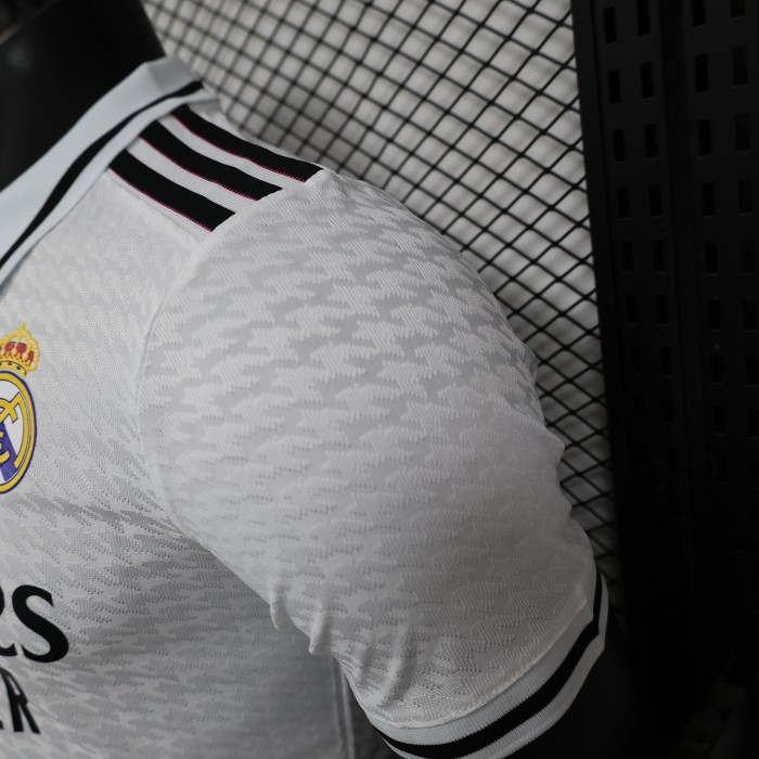 Player Version 2024-2025 Real Madrid White Soccer Jersey Real Football Shirt