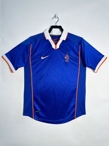 Retro Jersey 1998 Netherlands Away Blue Soccer Jersey Vintage Holland Football Shirt