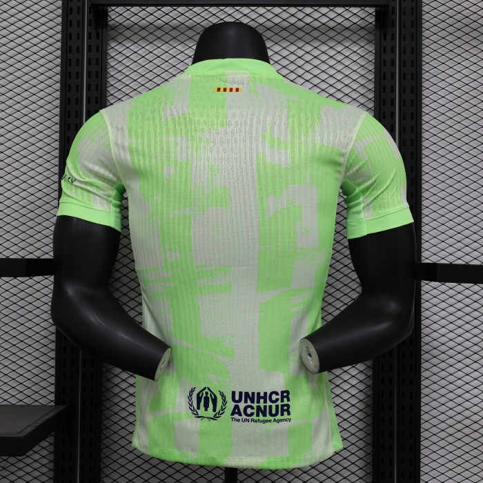 Without Sponor Logo Barca Camisetas de Futbol Player Version 2024-2025 Barcelona Third Away Soccer Jersey