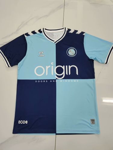 Fan Version 2024-2025 Wycombe Wanderers Home Soccer Jersey Football Shirt