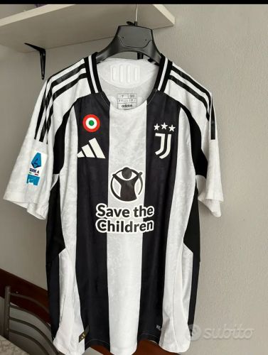 with Sponor Logo+Serie A Patch+Italia Patch Maillot Juve Shirt Player Version 2024-2025 Juventus Home Soccer Jersey Football Shirt
