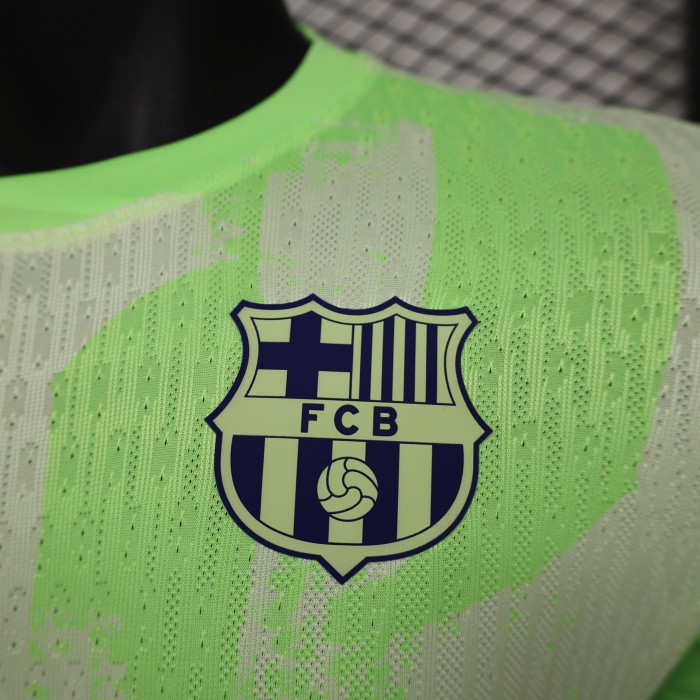 Without Sponor Logo Barca Camisetas de Futbol Player Version 2024-2025 Barcelona Third Away Soccer Jersey