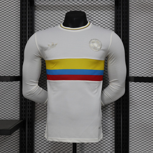 Player Version Long Sleeve Colombia 2024 Centenary Edition Soccer Jersey 100th Anniversary Camisetas de Futbol