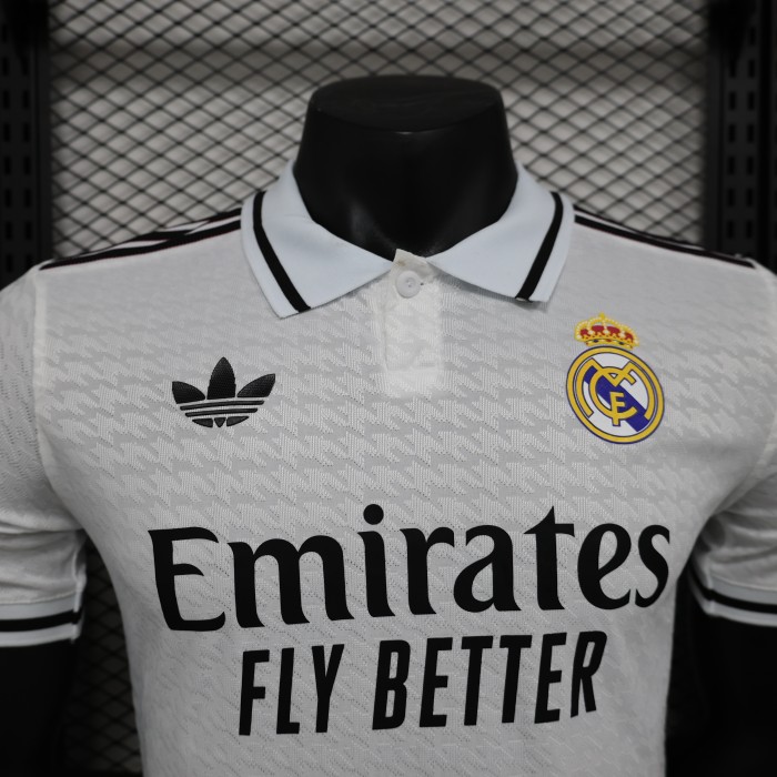 Player Version 2024-2025 Real Madrid White Soccer Jersey Real Football Shirt