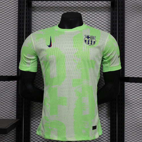 Without Sponor Logo Barca Camisetas de Futbol Player Version 2024-2025 Barcelona Third Away Soccer Jersey