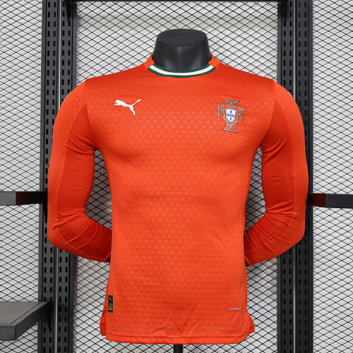 Long Sleeve Player Version 2025 Portugal Home Soccer Jersey Football Shirt