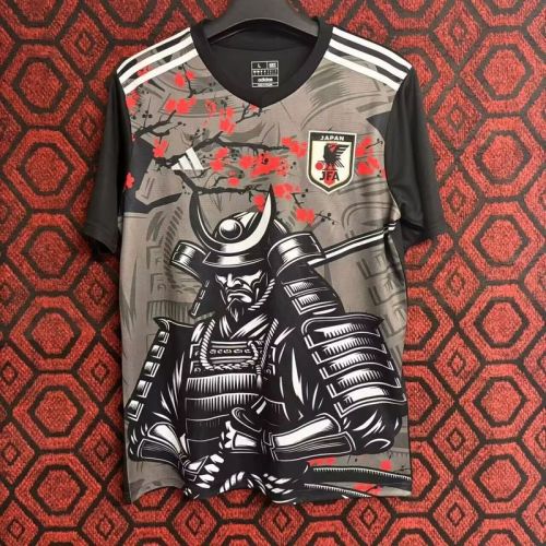 Fan Version Japan 2024 Black/Grey Comic Soccer Jersey Football Shirt