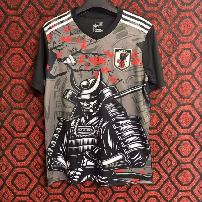 Fan Version Japan 2024 Black/Grey Comic Soccer Jersey Football Shirt