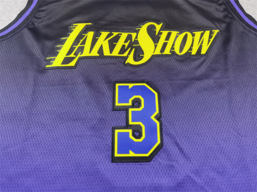 2025 City Edition Los Angeles Lakers 3 DAVIS Purple NBA Jersey Basketball Shirt