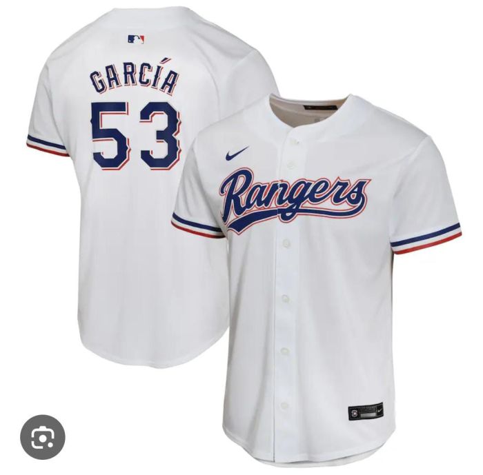 Royals 53 Garcia White Cool Base Jersey