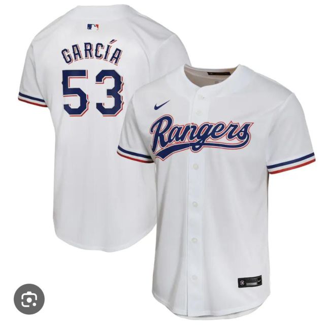 Royals 53 Garcia White Cool Base Jersey