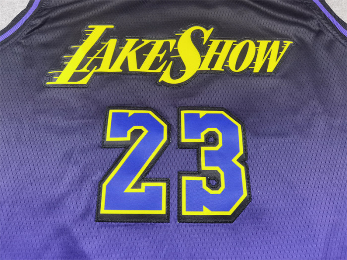 2025 City Edition Los Angeles Lakers 23 JAMES Purple NBA Jersey Basketball Shirt