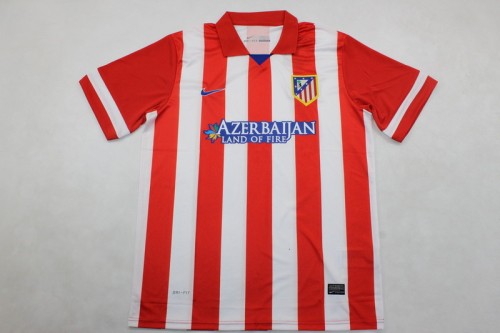 Retro Jersey 2013-2014 Atletico Madrid Home Soccer Jersey Vintage Football Shirt