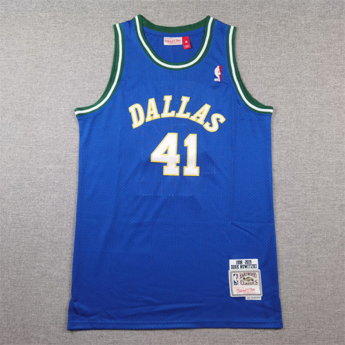 Mitchell&Ness 1998-2019 Dallas Mavericks 41 NOWITZKI Blue NBA Jersey Basketball Shirt