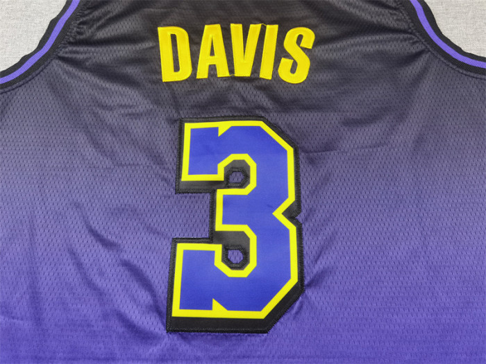 2025 City Edition Los Angeles Lakers 3 DAVIS Purple NBA Jersey Basketball Shirt