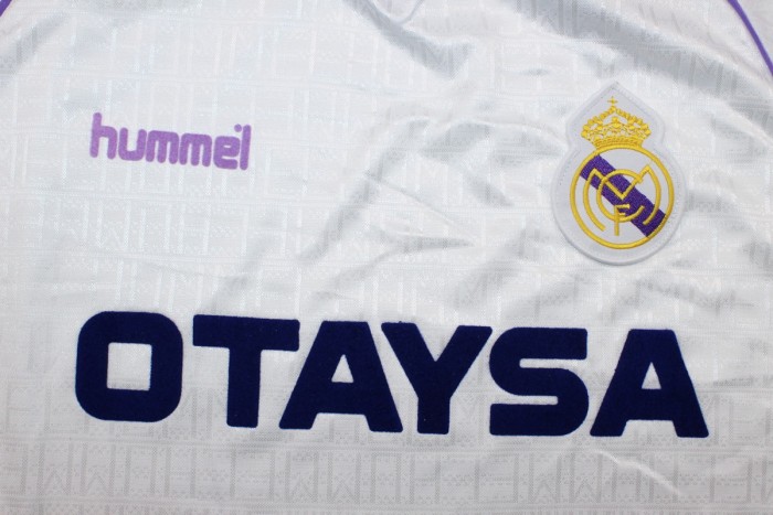 Retro Jersey 1990-1991 Real Madrid Home Soccer Jersey Vintage Real Camisetas de Futbol