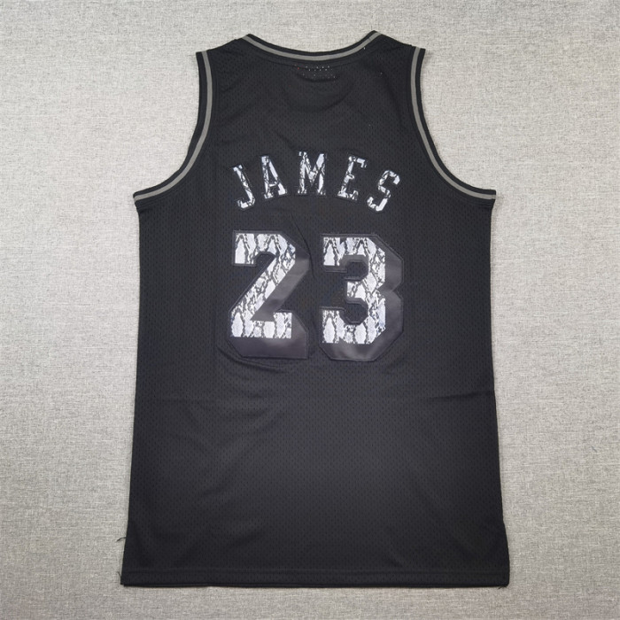 Mitchell&ness 2018-19 Chicago Bulls 23 JORDAN Basketball Shirt Black Snake Pattern NBA Jersey