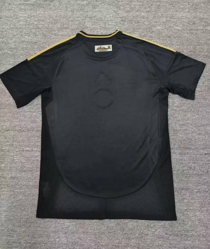 Fans Version 2025 Algeria Black Soccer Training Jersey Football Pre-match Shirt