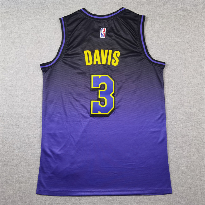 2025 City Edition Los Angeles Lakers 3 DAVIS Purple NBA Jersey Basketball Shirt
