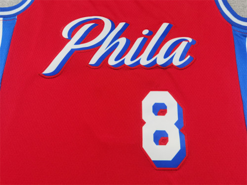Philadelphia 76ers 8 George Red NBA Jersey Basketball Shirt