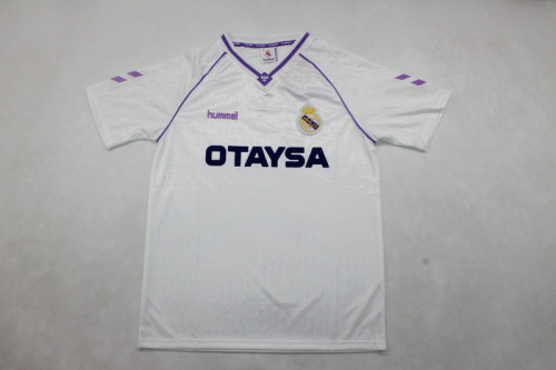 Retro Jersey 1990-1991 Real Madrid Home Soccer Jersey Vintage Real Camisetas de Futbol